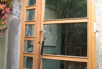 Porte d'entrée verre et bois